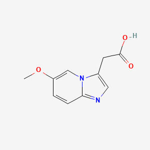 2-{6-Methoxyimidazo[1,2-a]pyridin-3-yl}acetic acid