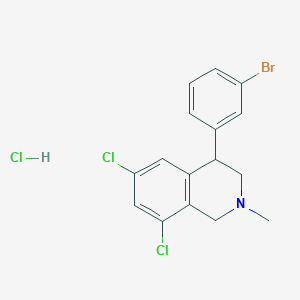 molecular formula C16H15BrCl3N B1322356 4-(3-Bromophenyl)-6,8-dichloro-2-methyl-1,2,3,4-tetrahydroisoquinoline hydrochloride CAS No. 543739-81-7