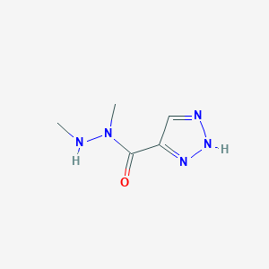 molecular formula C5H9N5O B13223573 N,N'-dimethyl-2H-triazole-4-carbohydrazide 