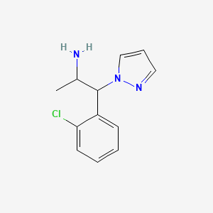 1-(2-Chlorophenyl)-1-(1H-pyrazol-1-yl)propan-2-amine