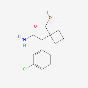 1-[2-Amino-1-(3-chlorophenyl)ethyl]cyclobutane-1-carboxylic acid