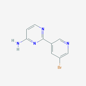 molecular formula C9H7BrN4 B13223619 2-(5-Bromopyridin-3-YL)pyrimidin-4-amine 