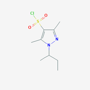 molecular formula C9H15ClN2O2S B13223620 1-(Butan-2-YL)-3,5-dimethyl-1H-pyrazole-4-sulfonyl chloride 