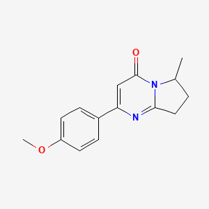 2-(4-Methoxyphenyl)-6-methyl-4H,6H,7H,8H-pyrrolo[1,2-a]pyrimidin-4-one