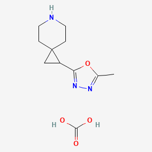 2-(6-Azaspiro[2.5]octan-2-yl)-5-methyl-1,3,4-oxadiazole;carbonic acid