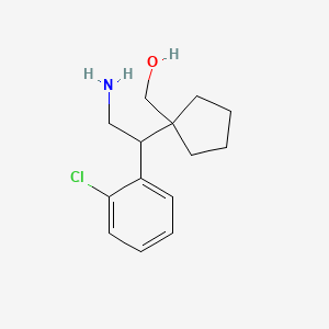 {1-[2-Amino-1-(2-chlorophenyl)ethyl]cyclopentyl}methanol