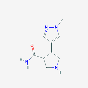 4-(1-methyl-1H-pyrazol-4-yl)pyrrolidine-3-carboxamide