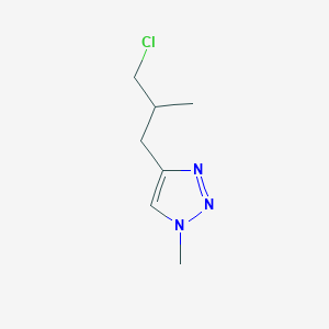 molecular formula C7H12ClN3 B13223683 4-(3-Chloro-2-methylpropyl)-1-methyl-1H-1,2,3-triazole 