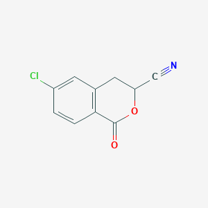 6-Chloro-1-oxo-3,4-dihydro-1H-2-benzopyran-3-carbonitrile