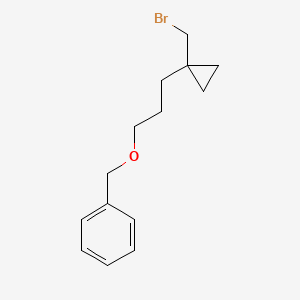 ({3-[1-(Bromomethyl)cyclopropyl]propoxy}methyl)benzene