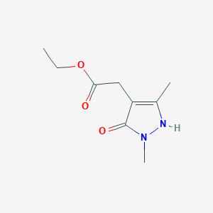 ethyl 2-(2,5-dimethyl-3-oxo-1H-pyrazol-4-yl)acetate