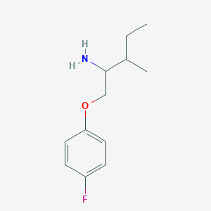 molecular formula C12H18FNO B13223794 1-[(2-Amino-3-methylpentyl)oxy]-4-fluorobenzene 