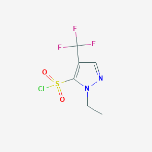 molecular formula C6H6ClF3N2O2S B13223831 1-Ethyl-4-(trifluoromethyl)-1H-pyrazole-5-sulfonyl chloride 