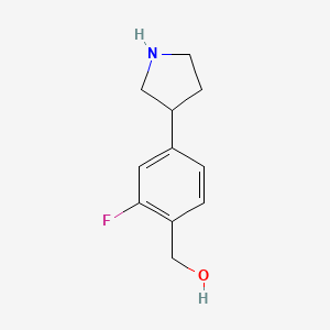 [2-Fluoro-4-(pyrrolidin-3-yl)phenyl]methanol