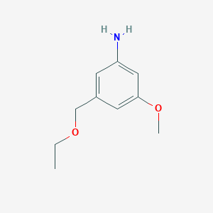 molecular formula C10H15NO2 B13223849 3-(Ethoxymethyl)-5-methoxyaniline 