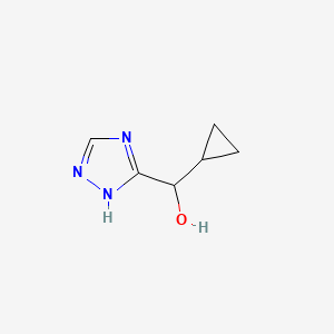 molecular formula C6H9N3O B13223852 cyclopropyl(4H-1,2,4-triazol-3-yl)methanol 