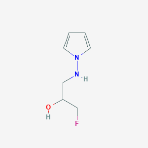 molecular formula C7H11FN2O B13223857 1-Fluoro-3-[(1H-pyrrol-1-yl)amino]propan-2-ol 