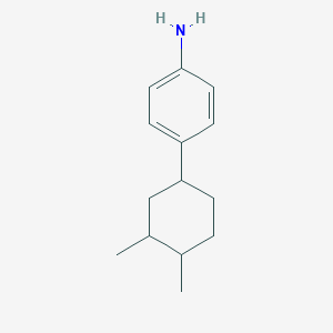 molecular formula C14H21N B13223900 4-(3,4-Dimethylcyclohexyl)aniline 