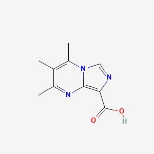 molecular formula C10H11N3O2 B13223904 2,3,4-Trimethylimidazo[1,5-a]pyrimidine-8-carboxylic acid 