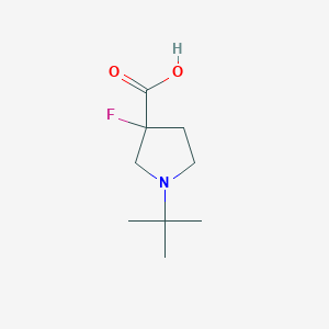 1-tert-Butyl-3-fluoropyrrolidine-3-carboxylic acid