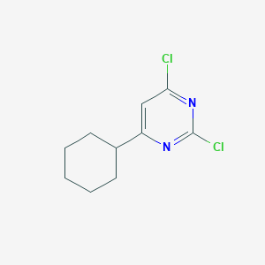 molecular formula C10H12Cl2N2 B13223968 2,4-Dichloro-6-cyclohexylpyrimidine 