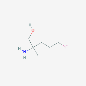 molecular formula C6H14FNO B13223990 2-Amino-5-fluoro-2-methylpentan-1-ol 