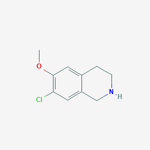 molecular formula C10H12ClNO B13223994 7-Chloro-6-methoxy-1,2,3,4-tetrahydroisoquinoline 