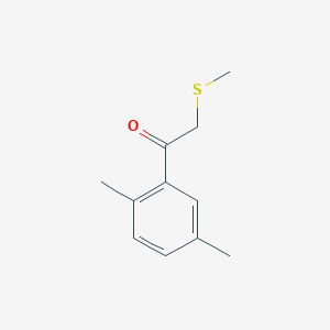 molecular formula C11H14OS B13223996 1-(2,5-Dimethylphenyl)-2-(methylsulfanyl)ethan-1-one 