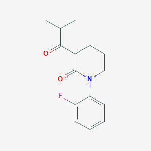 1-(2-Fluorophenyl)-3-(2-methylpropanoyl)piperidin-2-one