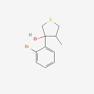 3-(2-Bromophenyl)-4-methylthiolan-3-ol