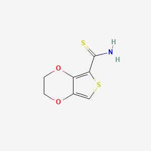 molecular formula C7H7NO2S2 B13224031 2H,3H-Thieno[3,4-b][1,4]dioxine-5-carbothioamide 