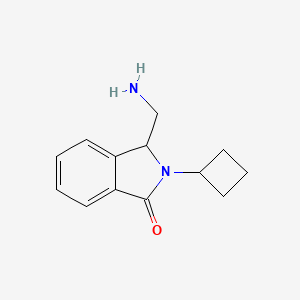 molecular formula C13H16N2O B13224036 3-(Aminomethyl)-2-cyclobutyl-2,3-dihydro-1H-isoindol-1-one 