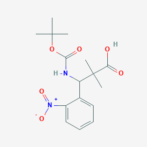 3-{[(Tert-butoxy)carbonyl]amino}-2,2-dimethyl-3-(2-nitrophenyl)propanoic acid