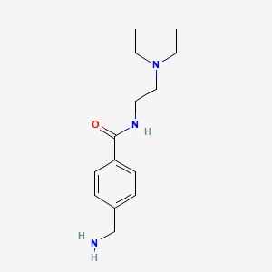 molecular formula C14H23N3O B13224131 4-(Aminomethyl)-N-[2-(diethylamino)ethyl]benzamide 