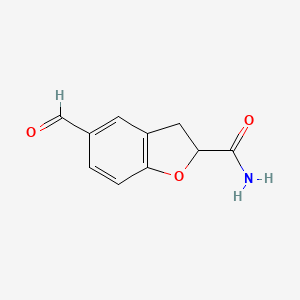 5-Formyl-2,3-dihydro-1-benzofuran-2-carboxamide