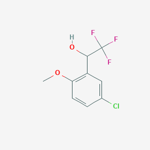 molecular formula C9H8ClF3O2 B13224216 1-(5-Chloro-2-methoxyphenyl)-2,2,2-trifluoroethanol CAS No. 923170-54-1