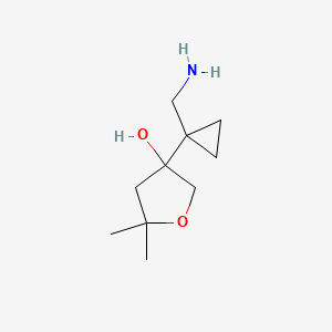 3-[1-(Aminomethyl)cyclopropyl]-5,5-dimethyloxolan-3-ol