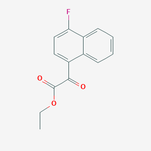 molecular formula C14H11FO3 B1322422 Ethyl 4-fluoro-1-naphthoylformate CAS No. 409081-83-0