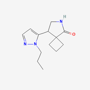 8-(1-Propyl-1H-pyrazol-5-yl)-6-azaspiro[3.4]octan-5-one