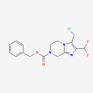 Benzyl 3-(chloromethyl)-2-(difluoromethyl)-5H,6H,7H,8H-imidazo[1,2-a]pyrazine-7-carboxylate