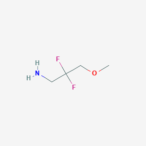 molecular formula C4H9F2NO B13224289 2,2-Difluoro-3-methoxypropan-1-amine 