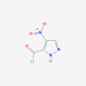 molecular formula C4H2ClN3O3 B1322429 4-Nitro-1H-Pyrazol-3-carbonylchlorid CAS No. 518990-55-1