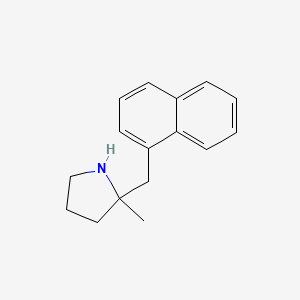 molecular formula C16H19N B13224294 2-Methyl-2-[(naphthalen-1-yl)methyl]pyrrolidine 