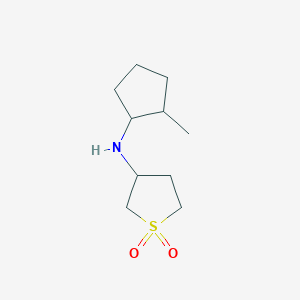 molecular formula C10H19NO2S B13224303 3-((2-Methylcyclopentyl)amino)tetrahydrothiophene 1,1-dioxide 