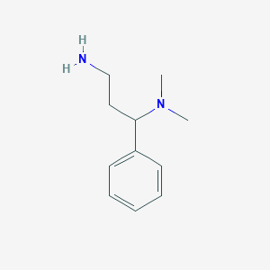 molecular formula C11H18N2 B13224316 (3-Amino-1-phenylpropyl)dimethylamine 