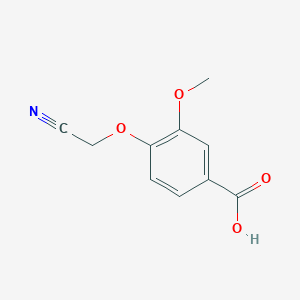 molecular formula C10H9NO4 B13224352 4-(Cyanomethoxy)-3-methoxybenzoic acid 