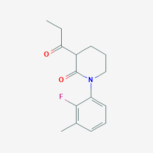 1-(2-Fluoro-3-methylphenyl)-3-propanoylpiperidin-2-one