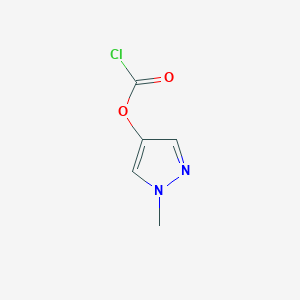 molecular formula C5H5ClN2O2 B13224389 1-Methyl-1H-pyrazol-4-yl chloroformate 