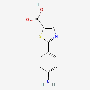 molecular formula C10H8N2O2S B13224391 2-(4-Aminophenyl)-1,3-thiazole-5-carboxylic acid 