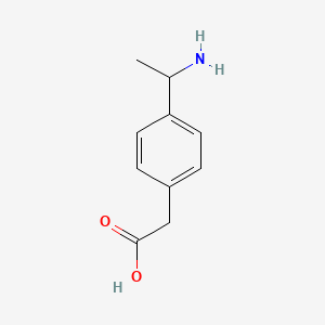 molecular formula C10H13NO2 B13224404 2-[4-(1-Aminoethyl)phenyl]acetic acid 